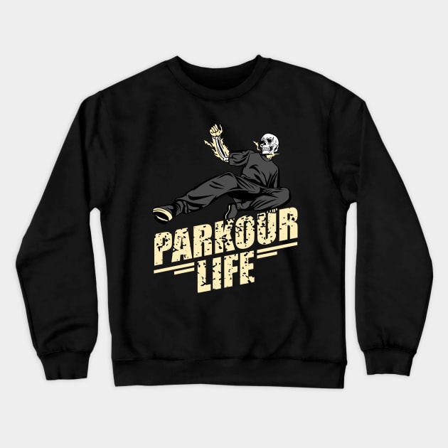 PARKOUR SKULL Crewneck Sweatshirt by beanbeardy